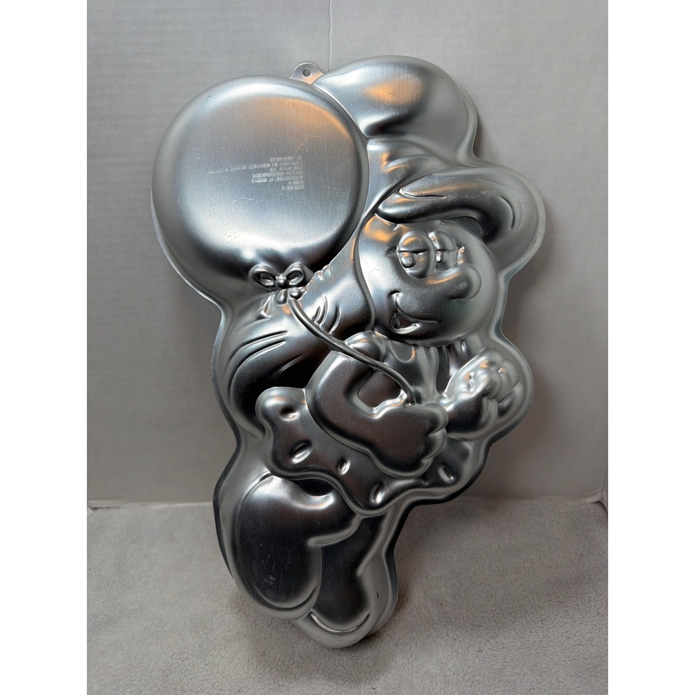 NEW VTG Wilton Smurfette Cake Pan Silver 1983 Smurfs Aluminum 2105-5419